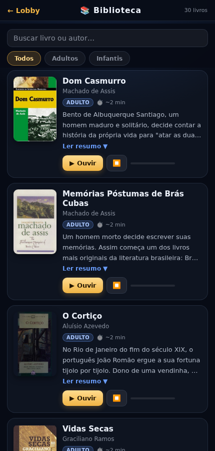 Biblioteca de bordo do Conecta Bus Wifi! com capas de livros clássicos